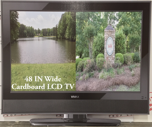 TV LCD FakeFauxDummy Cardboard Cutout Standup Prop Dino Rentos